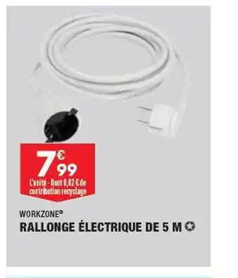 ALDI Rallonge électrique de 5 m workzone offre