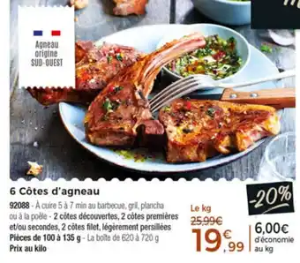 Thiriet 6 Côtes d'Agneau offre