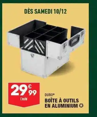 Boîte à outils en aluminium duro