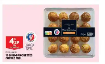 ALDI 16 mini-briochettes chèvre miel excellence offre