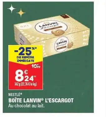 ALDI Boîte lanvin l'escargot nestlé offre
