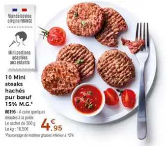 Thiriet 10 Mini Steaks Hachés Pur Bœuf offre