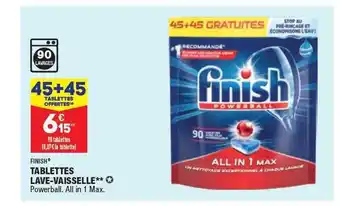 ALDI Tablettes lave-vaisselle finish offre