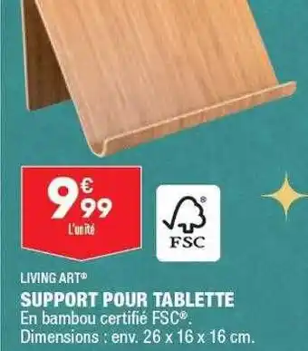 ALDI Support pour tablette living art offre