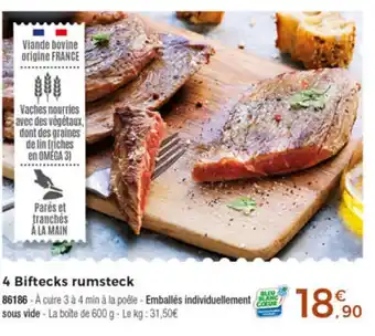 Thiriet 4 Biftecks Rumsteck offre