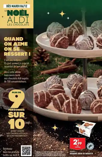 ALDI Rochers cœur de noisette isaura offre