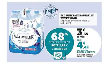 Super U Eau minérale naturelle wattwiller offre