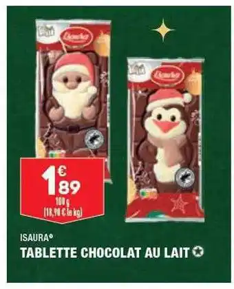 ALDI Tablette chocolat au lait isaura offre