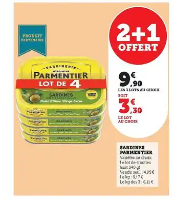 Super U Sardines parmentier offre