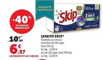 Super U Lessive skip offre