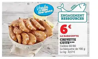 Super U Crevette cuite offre
