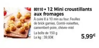 Thiriet 12 Mini croustillants aux fromages offre