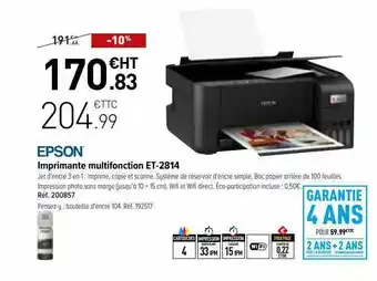 Top Office Imprimante multifonction et-2814 epson offre