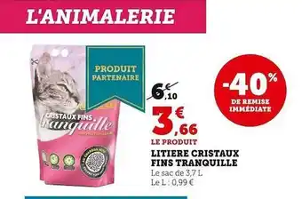 U Express Litière cristaux fins tranquille offre