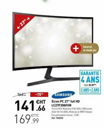 Top Office Écran pc 27 offre