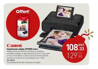 Imprimante selphy cp1300 noire canon