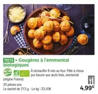 Thiriet Gougères à l'emmental biologiques offre