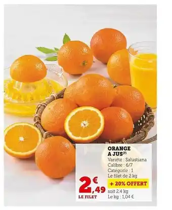 U Express Orange à jus offre