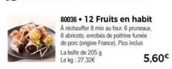 12 Fruits en habit
