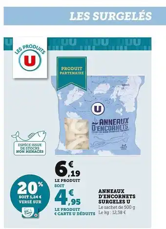 U Express Anneaux d'encornets surgelés u offre