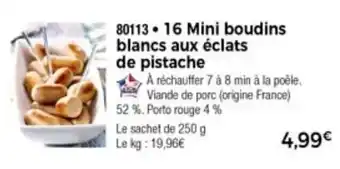 Thiriet 16 Mini boudhins blancs aux éclats de pistache offre