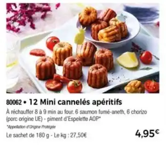 Thiriet 12 Mini cannelés apéritifs offre