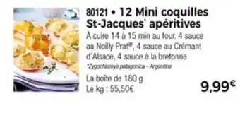 Thiriet 12 Mini coquilles st-jacques apéritives offre