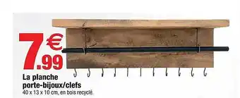 Bazarland La planche porte-bijoux-clefs offre