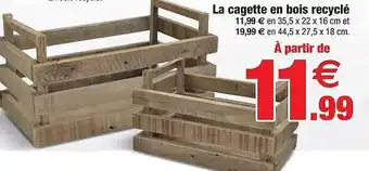 Bazarland La cagette en bois recyclé offre