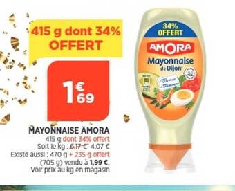 Bi1 Mayonnaise amora offre
