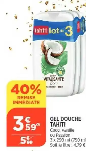 Bi1 Gel douche tahiti offre