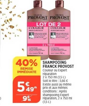 Bi1 Shampooing franck provost offre
