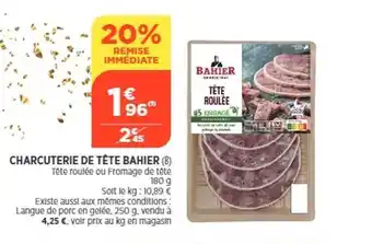 Bi1 Charcuterie de tête bahier offre