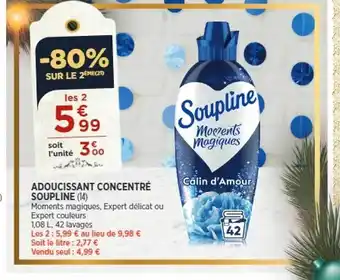 Bi1 Adoucissant concentré soupline offre