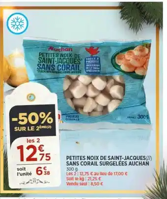 Bi1 Petites noix de saint-jacques sans corail surgelées auchan offre