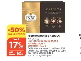 Bi1 Ferrero rocher origins offre