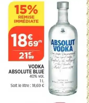 Bi1 Vodka absolute blue offre