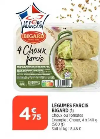 Bi1 Légumes farcis bigard offre