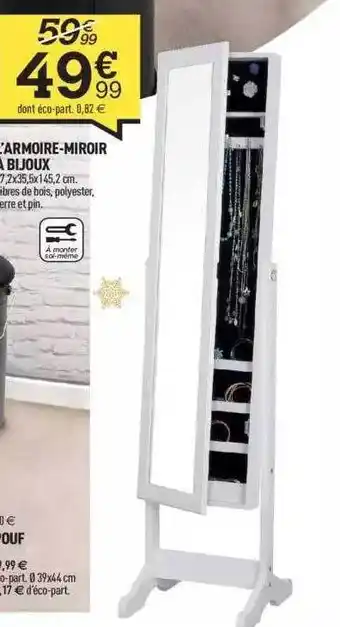 Centrakor L'armoire-miroir à bijoux offre
