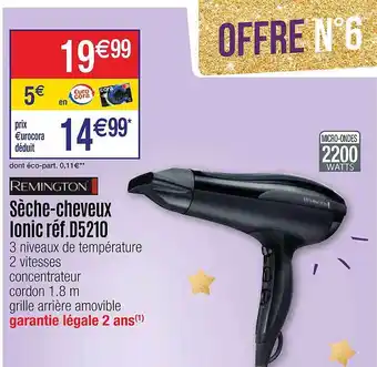 Cora x Carrefour Sèche-cheveux ionic remington offre