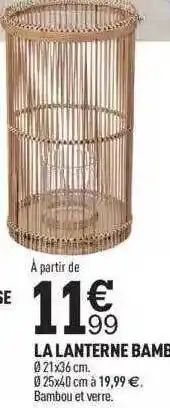 Centrakor La lanterne bambou offre