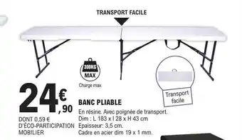 E.Leclerc Brico Banc pliable offre