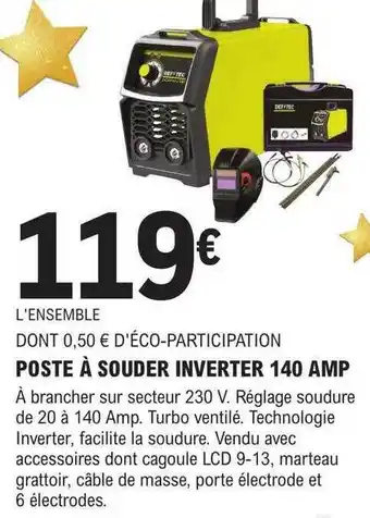 E.Leclerc Brico Poste à souder inverter 140 amp ryobi offre