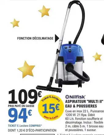E.Leclerc Brico Aspirateur offre