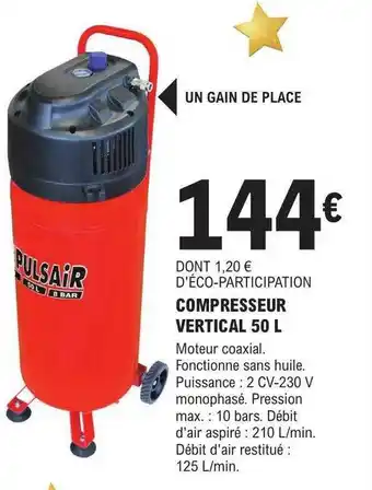 Compresseur vertical 50l pulsair