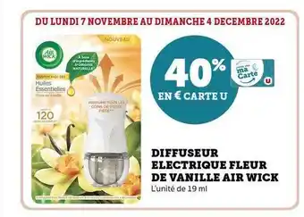 Hyper U Diffuseur électrique fleur de vanille air wick offre