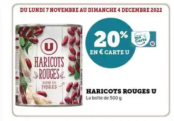 Hyper U Haricots rouges u offre