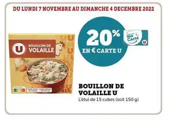 Hyper U Bouillon de volaille u offre
