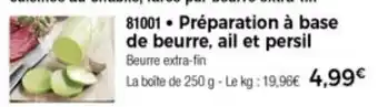 Thiriet Préparation à base de beurre, ail et persil offre