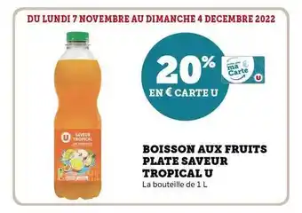 Hyper U Boisson aux fruits plate saveur tropical u offre